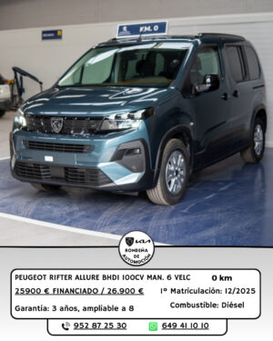 PEUGEOT RIFTER ALLURE BHDI 100CV MAN. 6 VELC